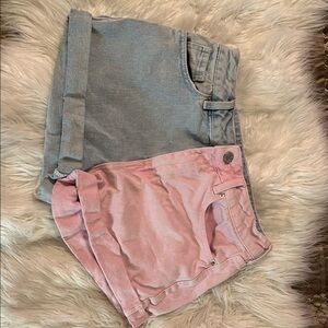 PacSun Blue and Pink Mom Short Jean Shorts 27